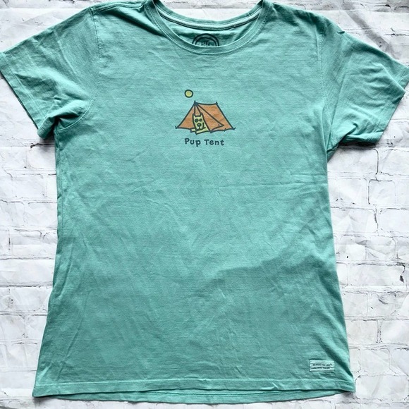 NWOT (Flaw) Women’s Large Life Is Good SS Classic Fit TShirt - Picture 1 of 7